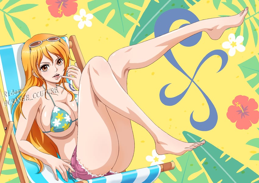 nami (one piece) drawn by rider_(orange_couture)