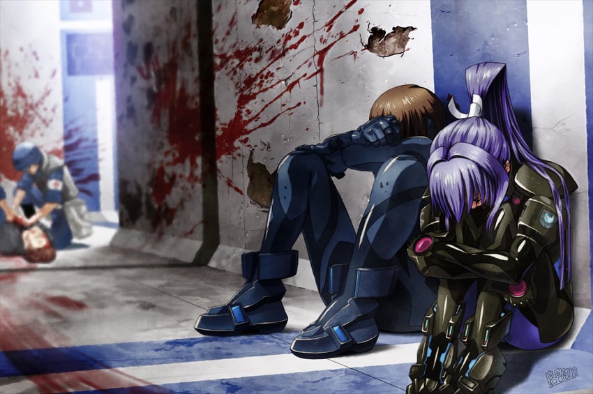 mitsurugi meiya and shirogane takeru (muv-luv and 1 more) drawn by popgun_(22882502)