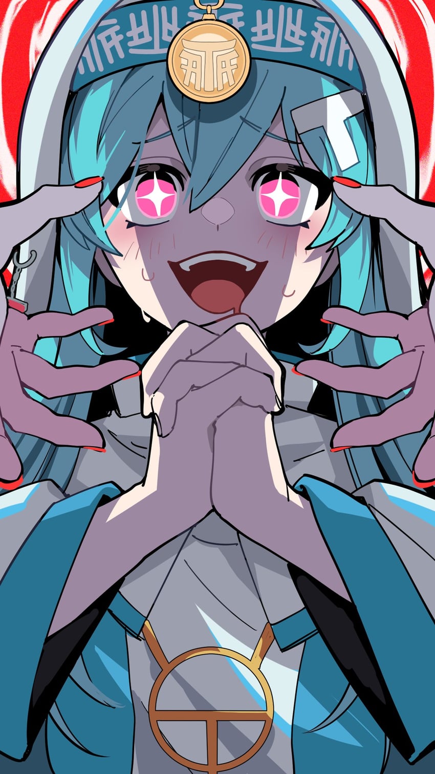 hatsune miku and kasane teto (vocaloid and 2 more) drawn by nekoma_hikaru