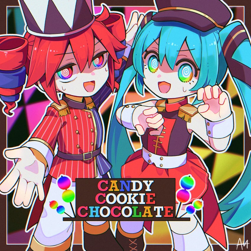 hatsune miku and kasane teto (vocaloid and 2 more) drawn by sato_(r017xts117)