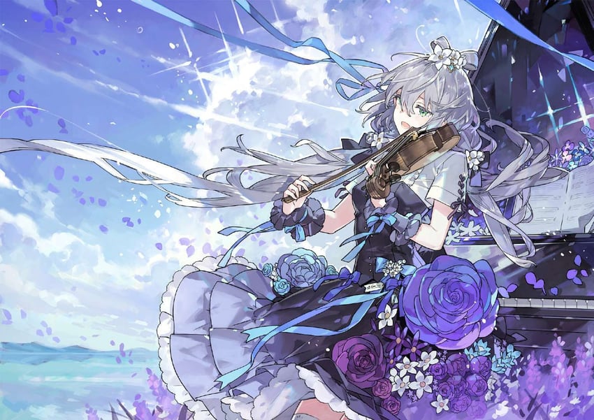 luo tianyi (vocaloid and 1 more) drawn by starshadowmagician