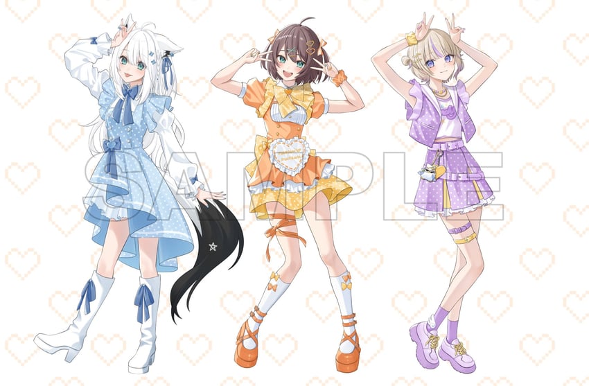 shirakami fubuki, natsuiro matsuri, todoroki hajime, and banpen (hololive and 2 more) drawn by nisi_ki_no