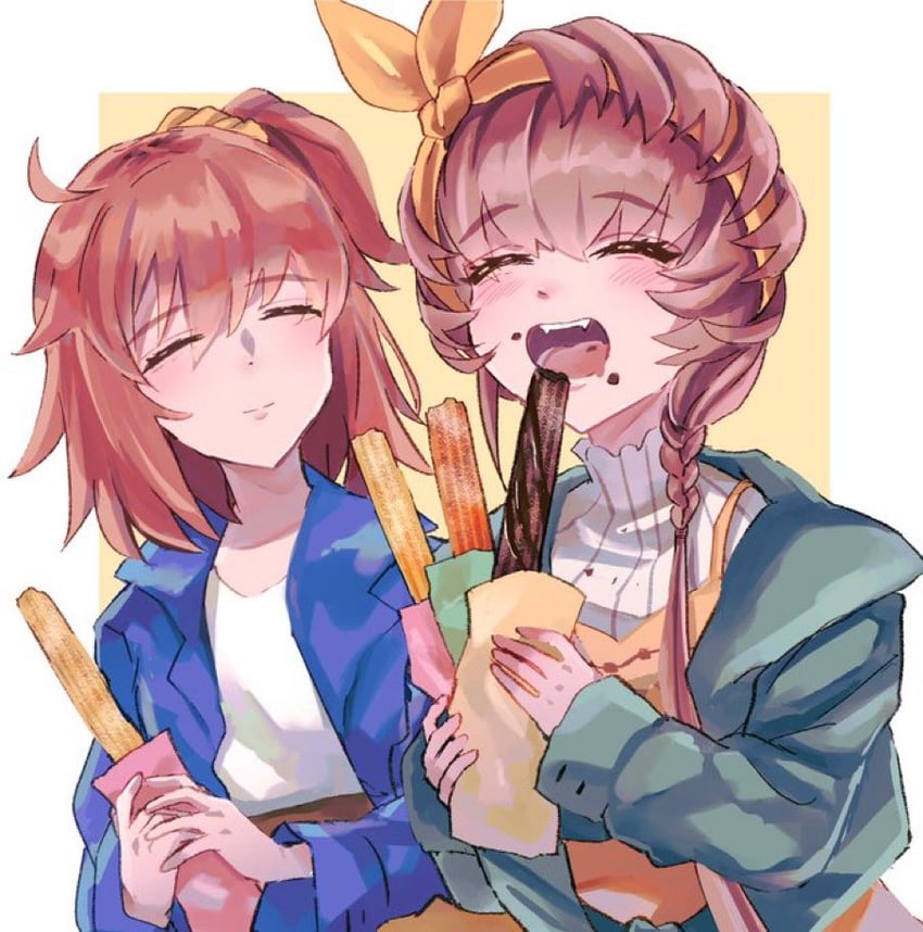 fujimaru ritsuka and van gogh (fate and 1 more) drawn by shimogamo_(shimomo_12)