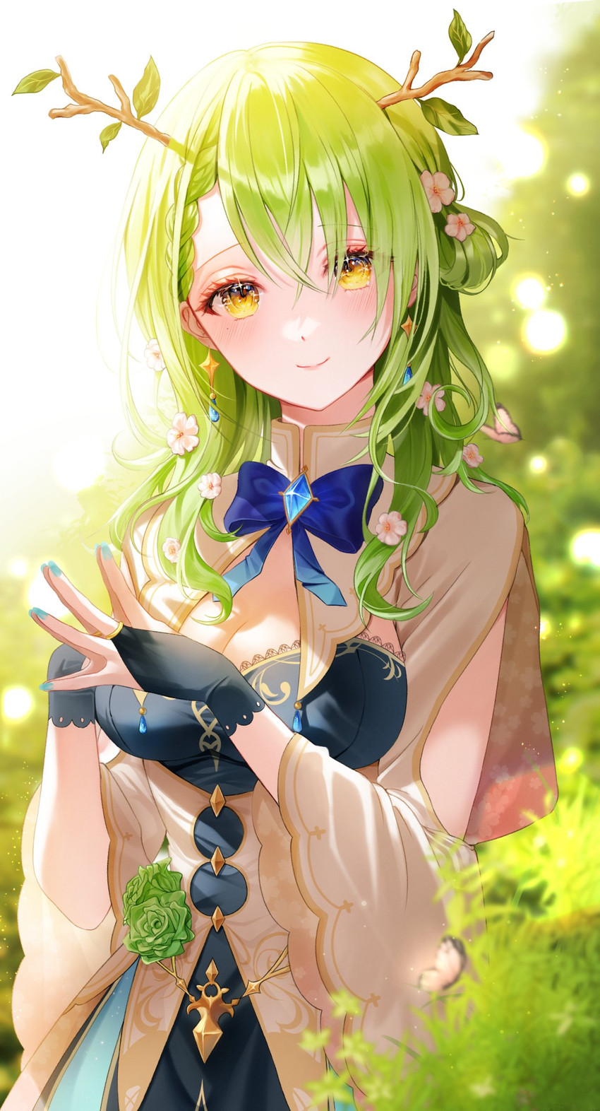 ceres fauna (hololive and 1 more) drawn by langmal