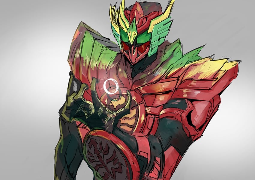 kamen rider ooo, tajador, and tajador eternity (kamen rider and 2 more) drawn by ichitaka_(1015ichitaka)