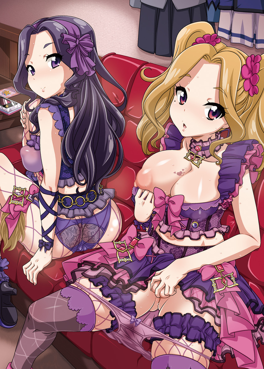 daichi nono and shirakaba risa (aikatsu!) drawn by nori_(akusei_shinseibutsu)