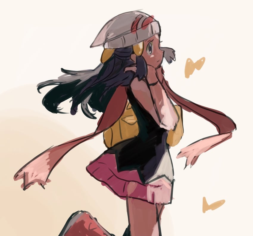 dawn (pokemon and 1 more) drawn by shichibee_(stm_mimi)