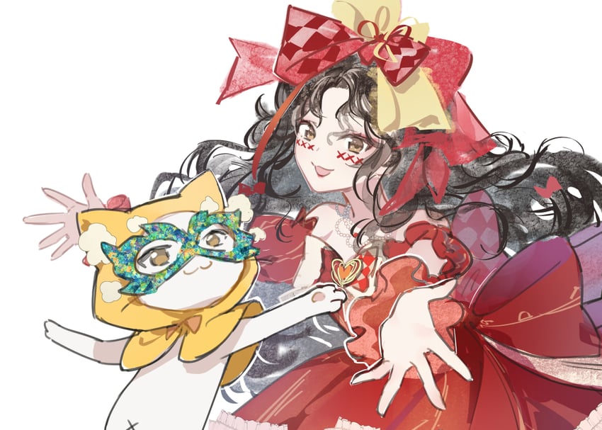 nikki, momo, and crimson rhapsody (nikki and 1 more) drawn by cat_princess