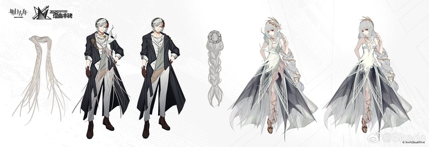 specter, specter the unchained, and elysium (arknights and 1 more) drawn by skade