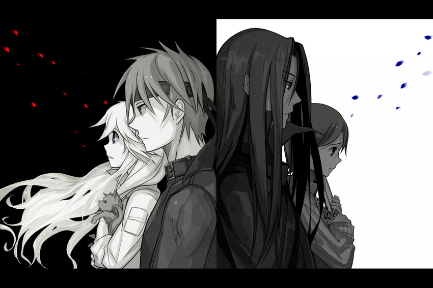 orphen, cleo everlastin, leki, uys els ito egum ed gorgon, and lottesia clewbustar (majutsushi orphen) drawn by jan_(12885)