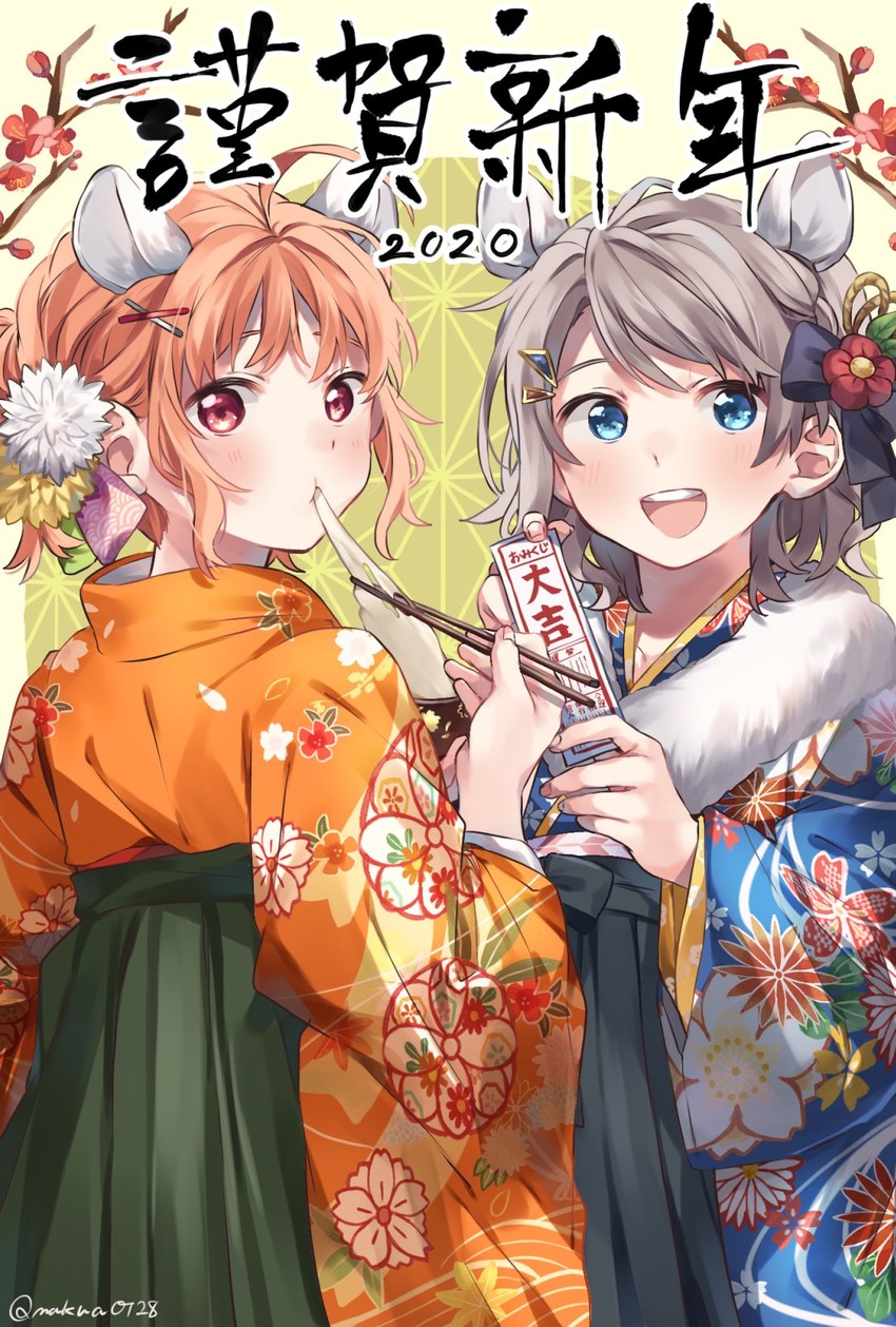 watanabe you and takami chika (love live! and 1 more) drawn by makura_(makura0128)
