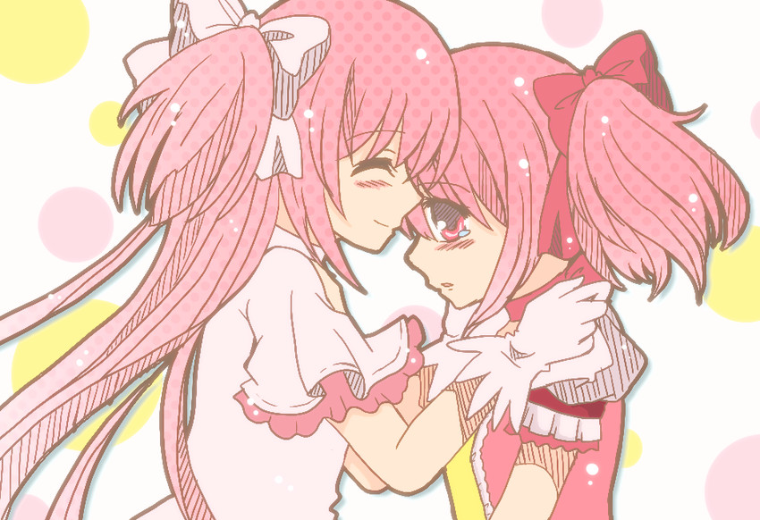kaname madoka and ultimate madoka (mahou shoujo madoka magica) drawn by bloom2425