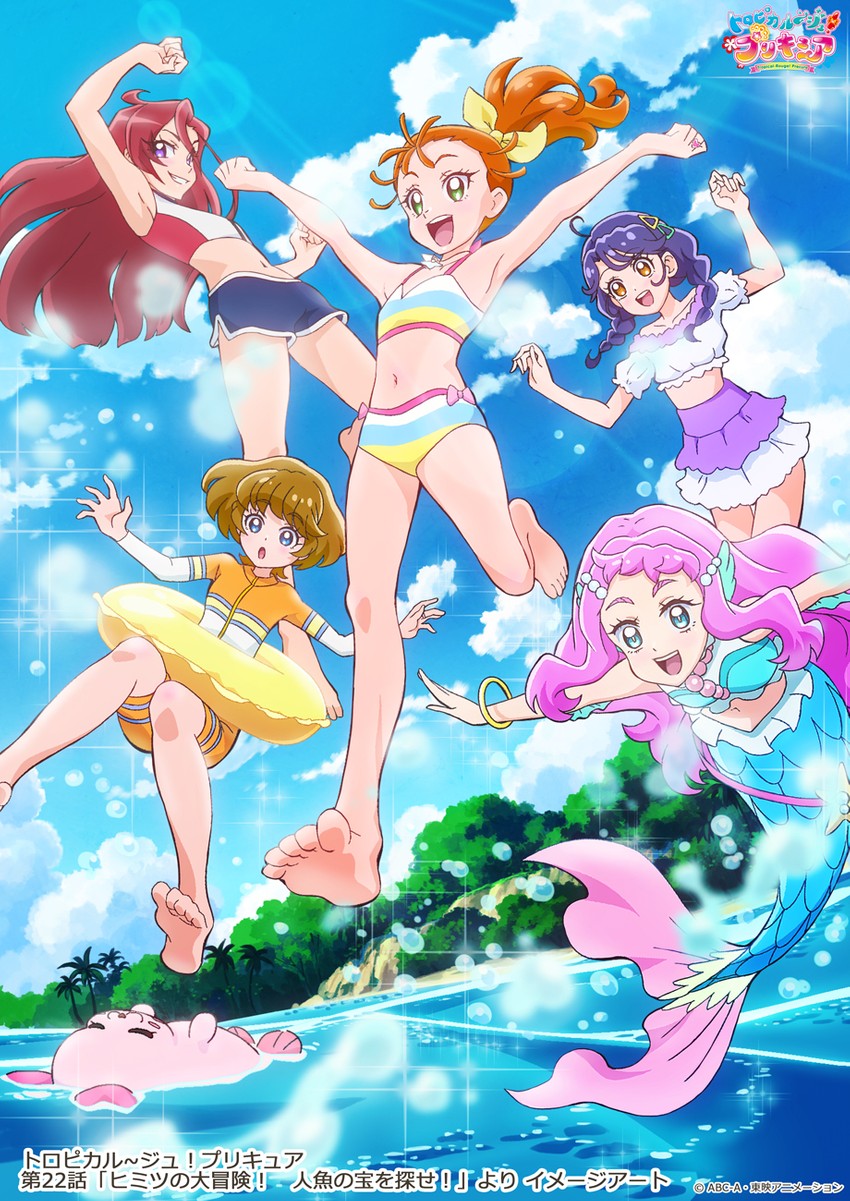 laura la mer, natsuumi manatsu, suzumura sango, takizawa asuka, ichinose minori, and 1 more (precure and 1 more) drawn by itaoka1