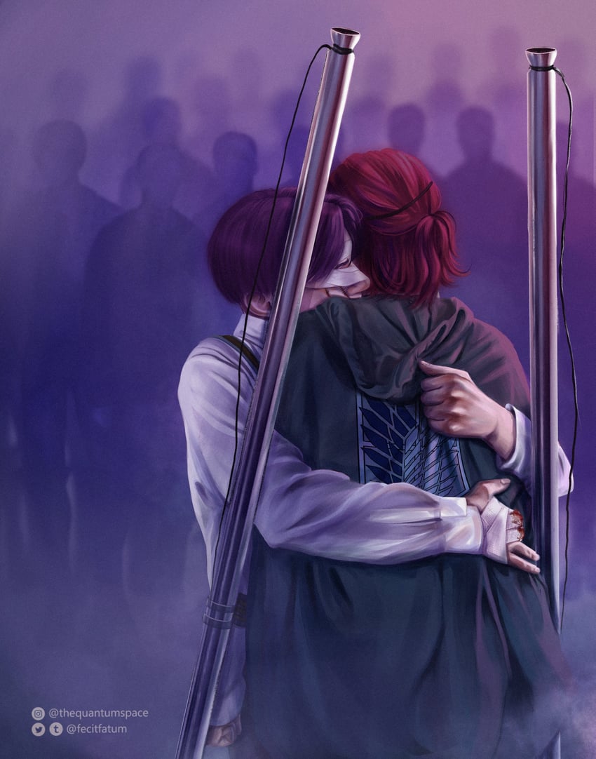 levi and hange zoe (shingeki no kyojin) drawn by thequantumspace