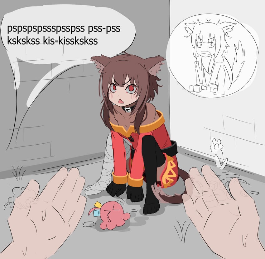 gotoh hitori and megumin (bocchi the rock! and 1 more) drawn by kurokimoko