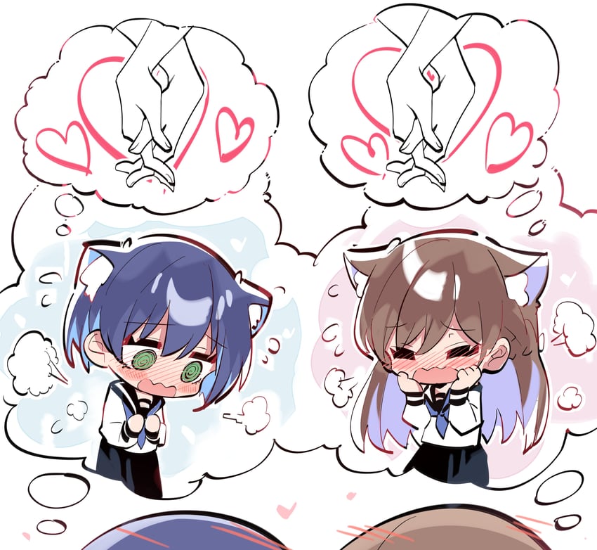 tanizaki shion and obunai suzuha (na nare hana nare) drawn by zhanzhangzlw