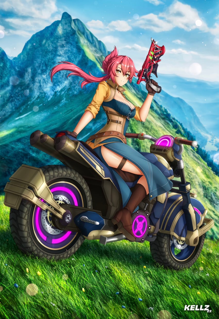 sara valestein (eiyuu densetsu and 2 more) drawn by kellzallday
