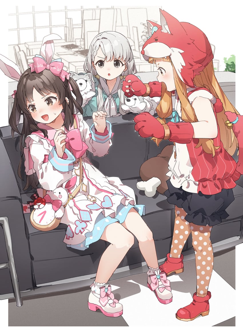 tachibana arisu, hisakawa nagi, and ichihara nina (idolmaster and 1 more) drawn by yukie_(kusaka_shi)