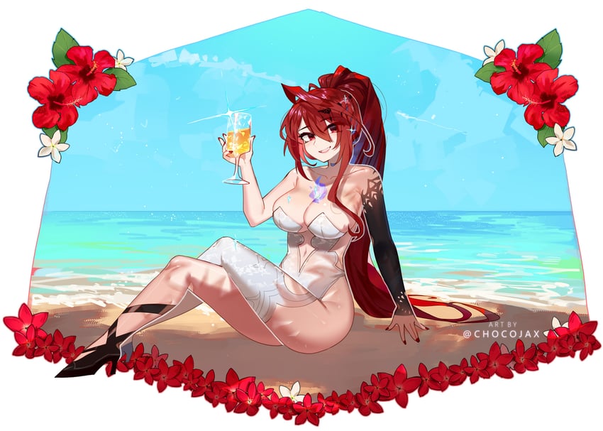 elizabeth rose bloodflame (hololive and 1 more) drawn by chocojax
