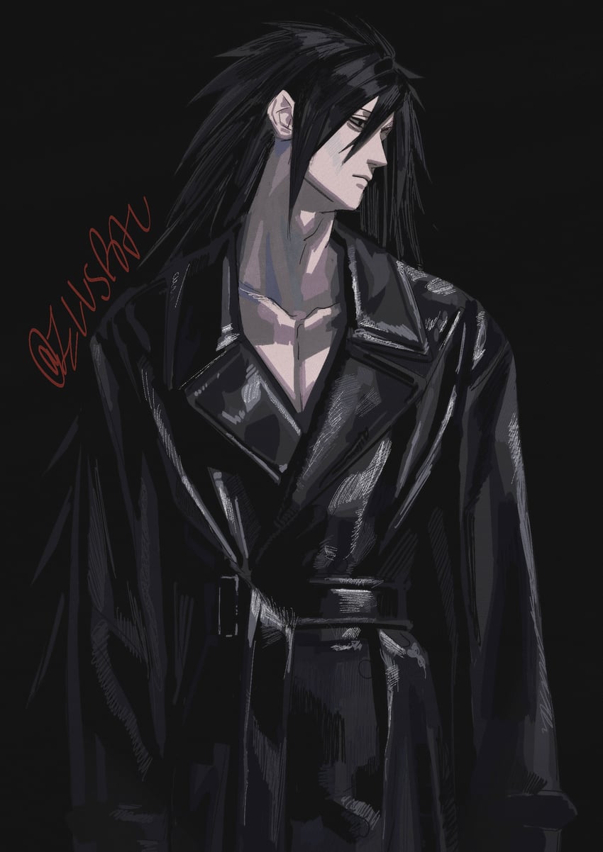 uchiha madara (naruto and 1 more) drawn by eluspac_maru