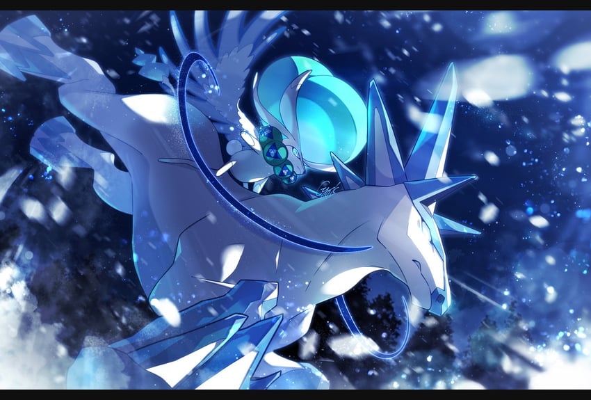 calyrex and glastrier (pokemon) drawn by kuroiro_otento