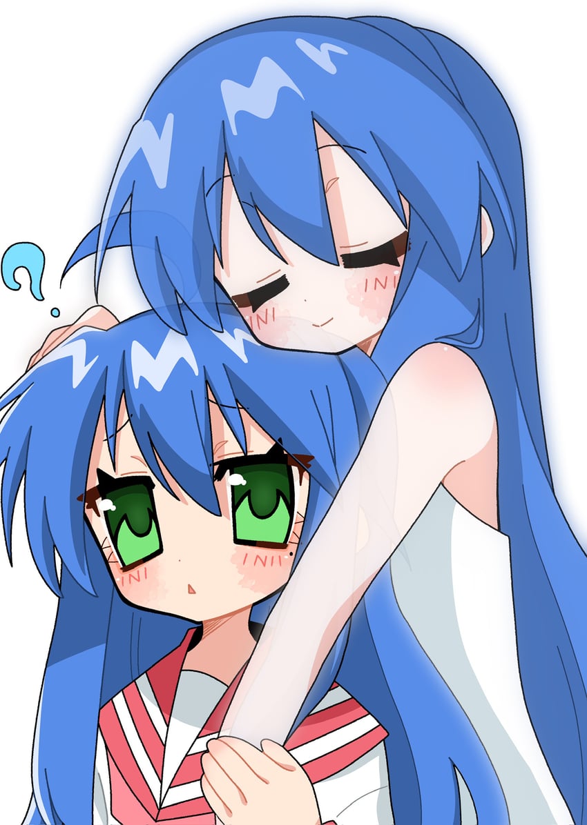 izumi konata and izumi kanata (lucky star) drawn by aoiuna