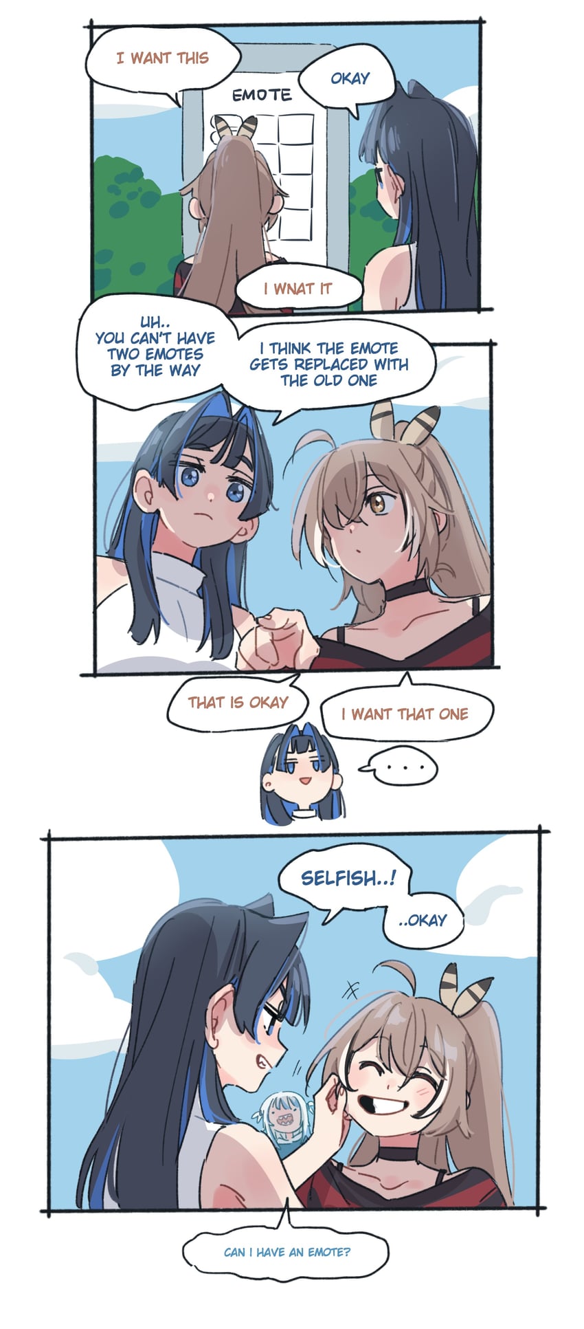gawr gura, ouro kronii, and nanashi mumei (hololive and 1 more) drawn by anco_(platanity)