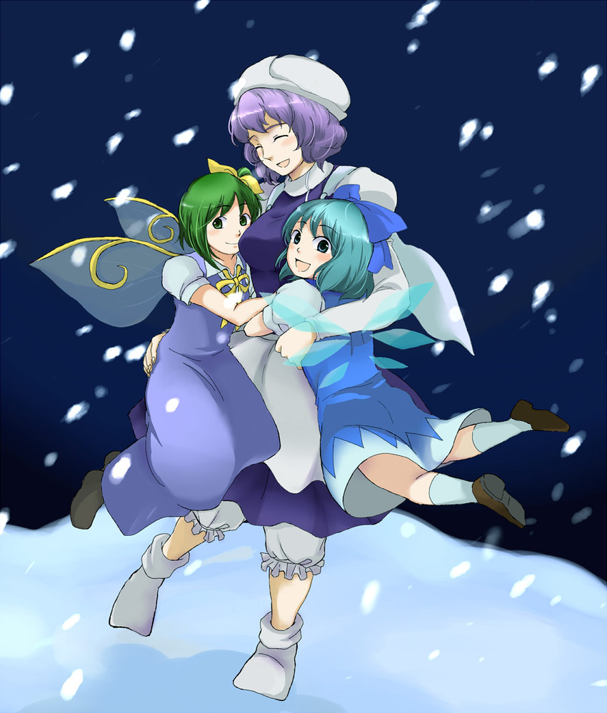 cirno, daiyousei, and letty whiterock (touhou) drawn by esto_(75191)