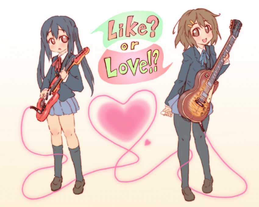 nakano azusa and hirasawa yui (k-on!) drawn by hizumi_(hum)