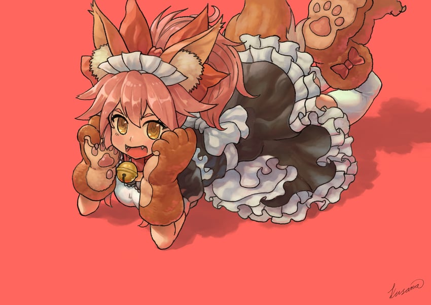 tamamo and tamamo cat (fate and 1 more) drawn by kusama_takato
