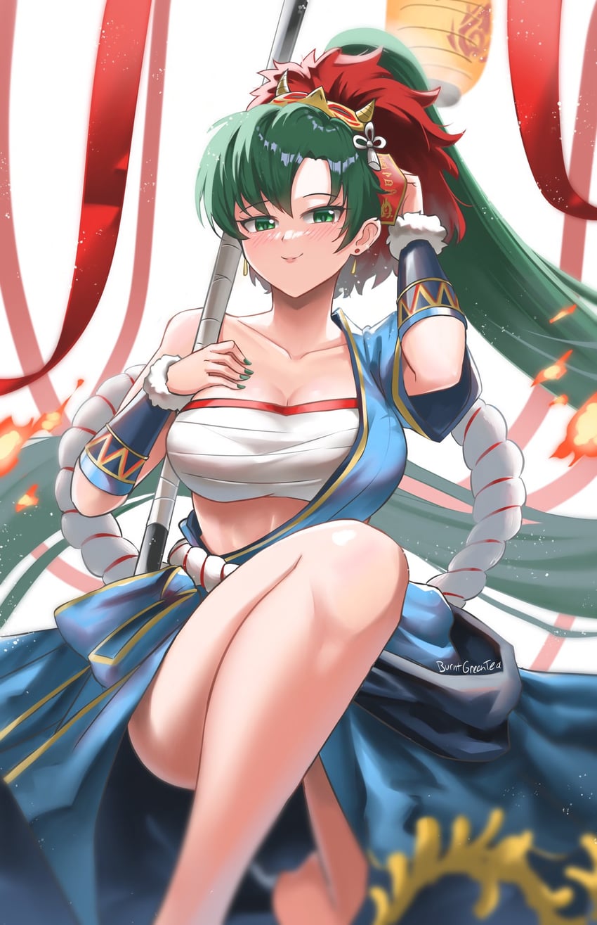 lyn (fire emblem and 2 more) drawn by burnt_green_tea