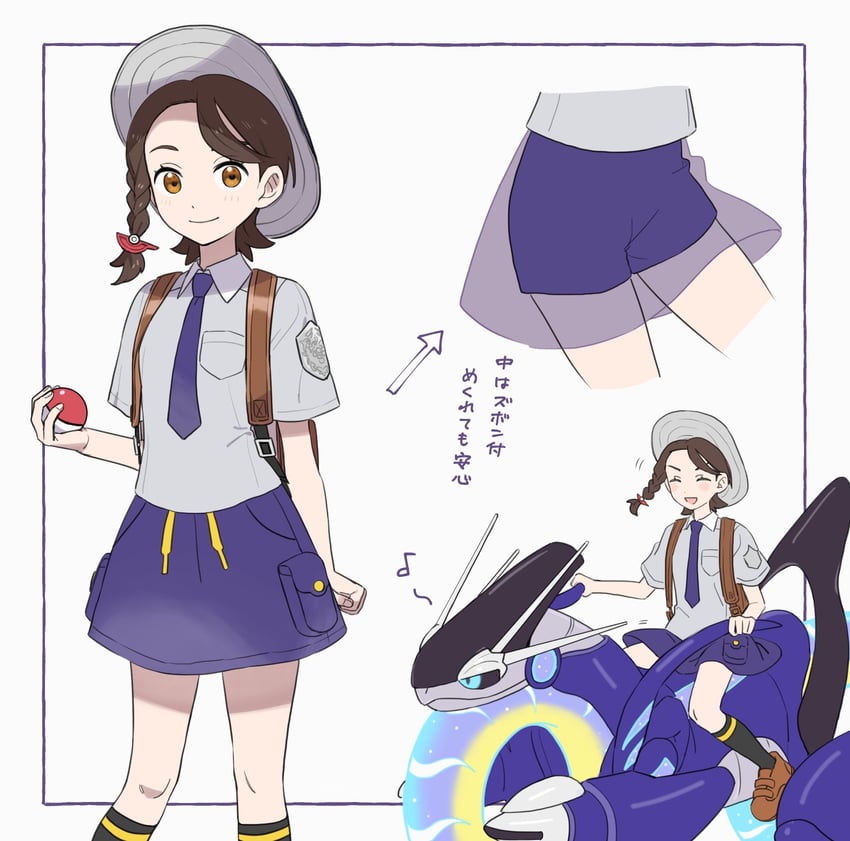 juliana and miraidon (pokemon and 1 more) drawn by q_(oshikuraq)