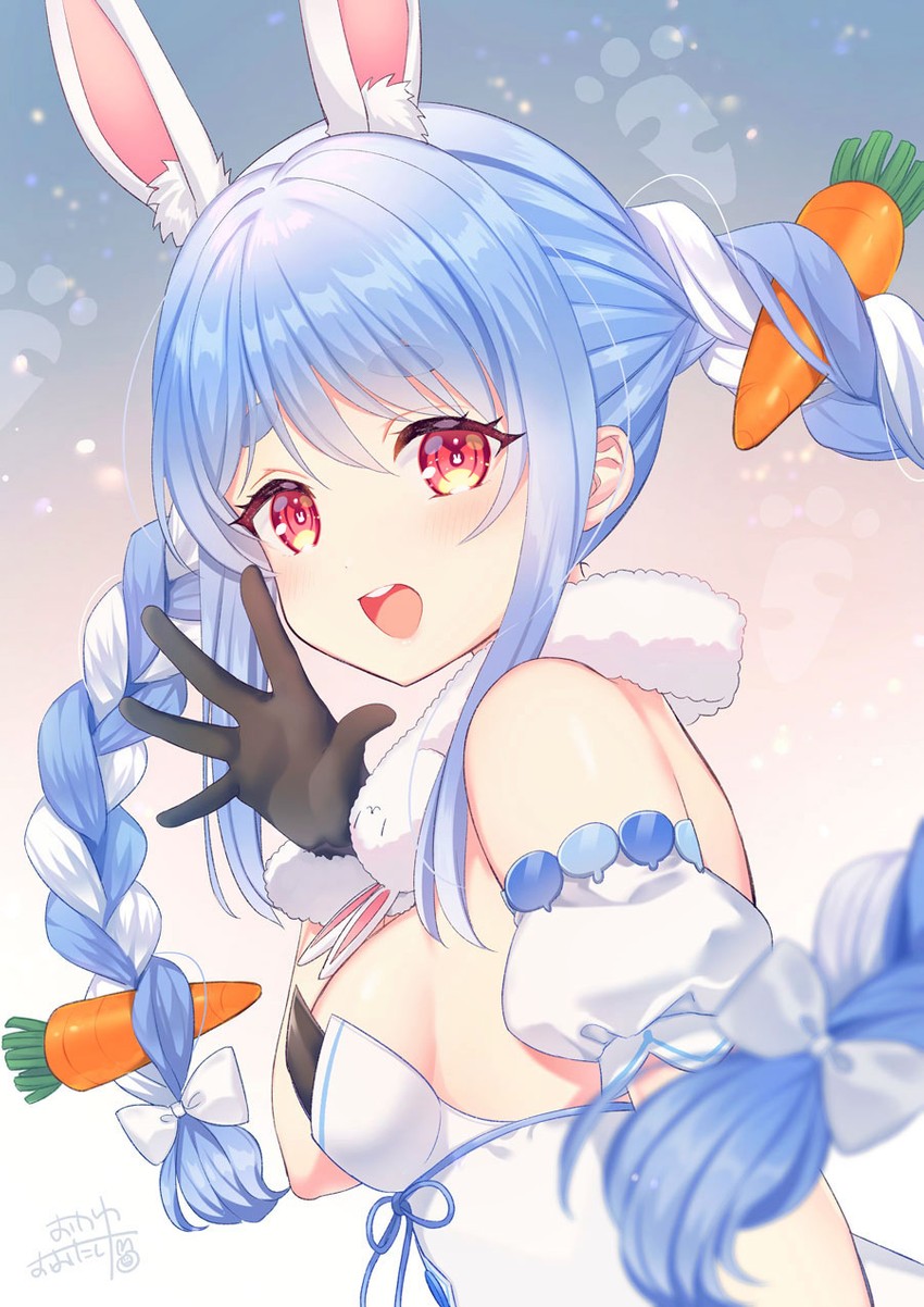 usada pekora and don-chan (hololive) drawn by okanoyuno