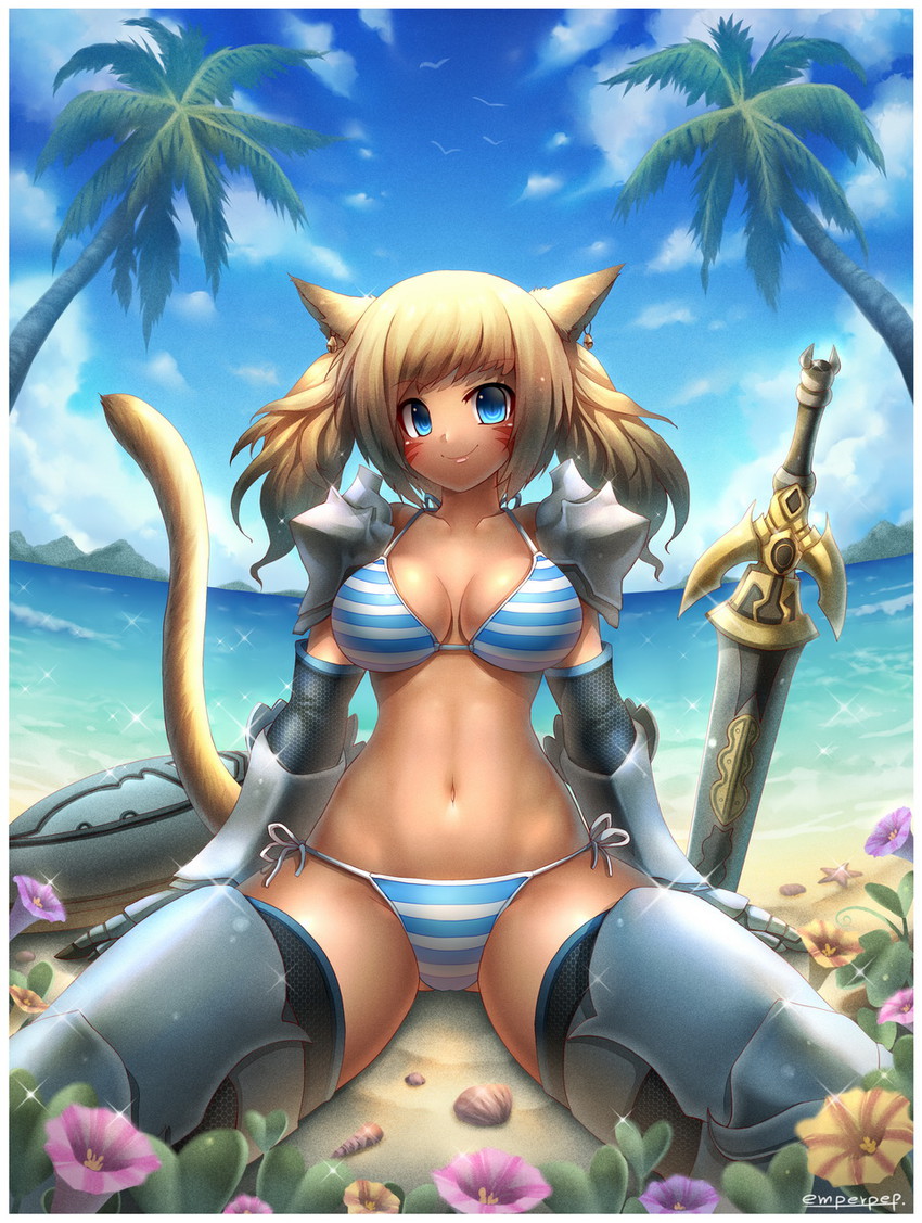 warrior of light (final fantasy and 1 more) drawn by emperpep