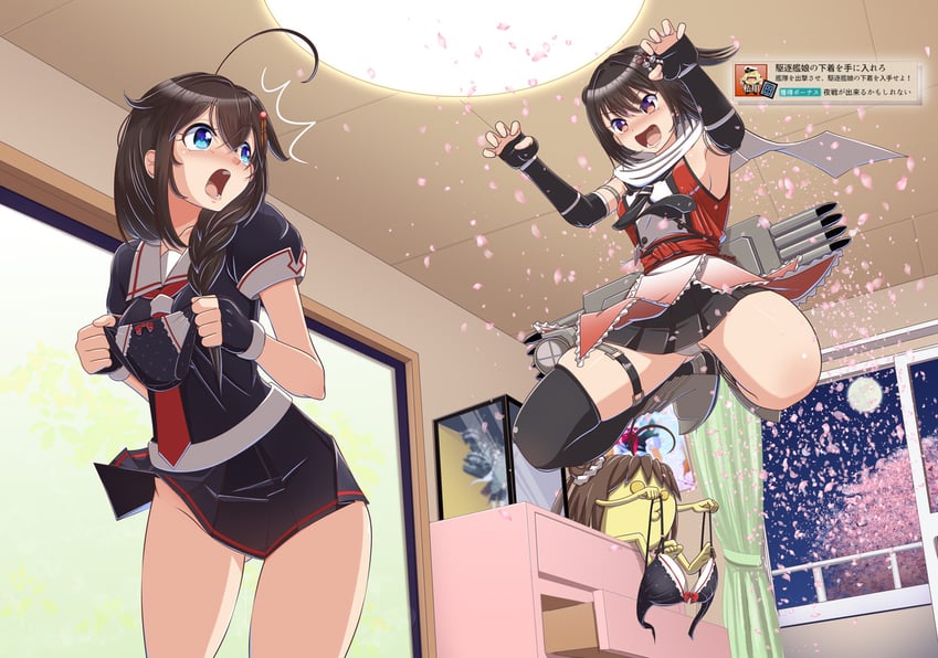 shigure, shigure kai ni, sendai, naka, sendai kai ni, and 1 more (kantai collection and 1 more) drawn by moke_ro