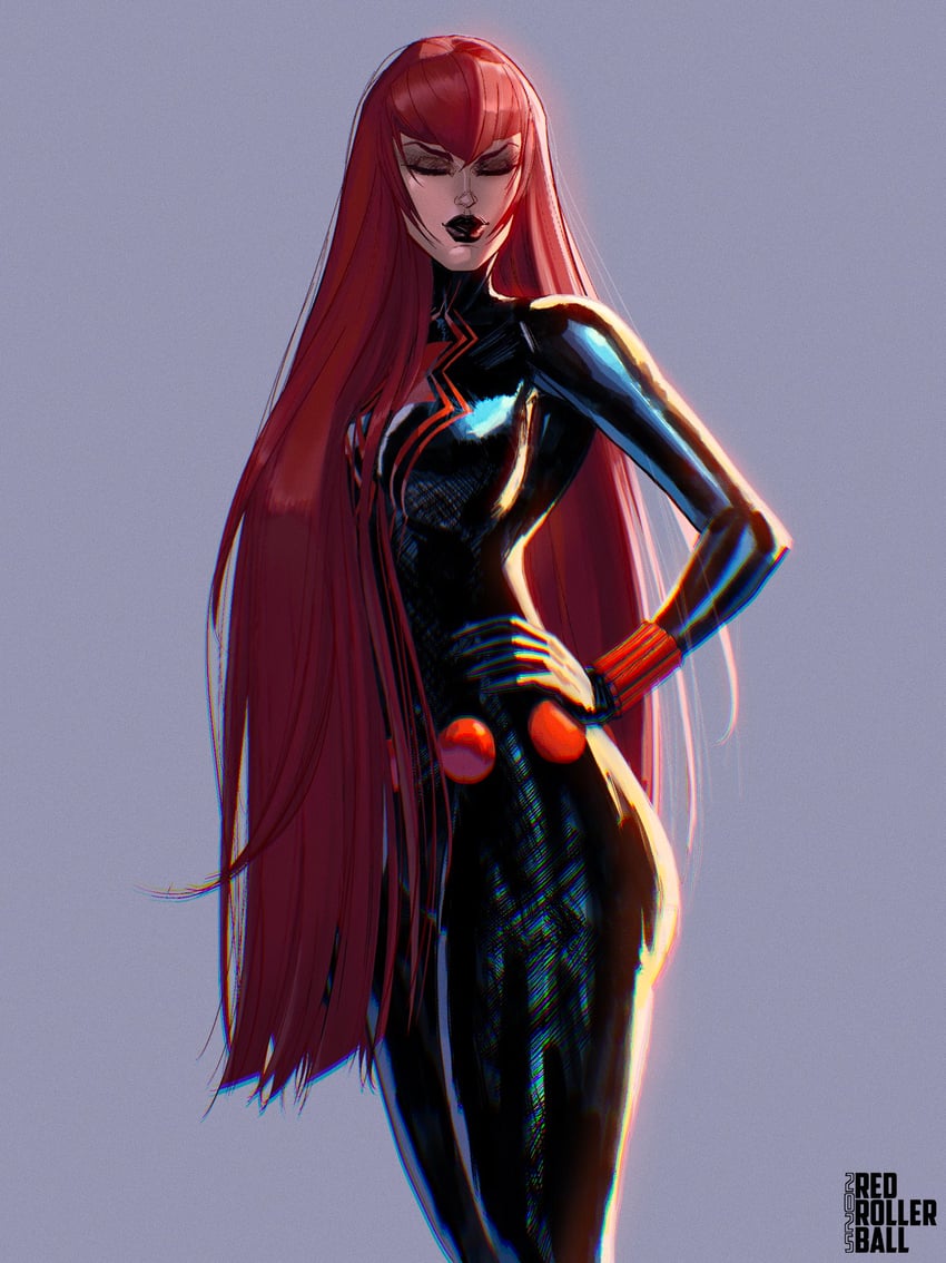 black widow and natasha romanoff (marvel and 1 more) drawn by redrollerball12