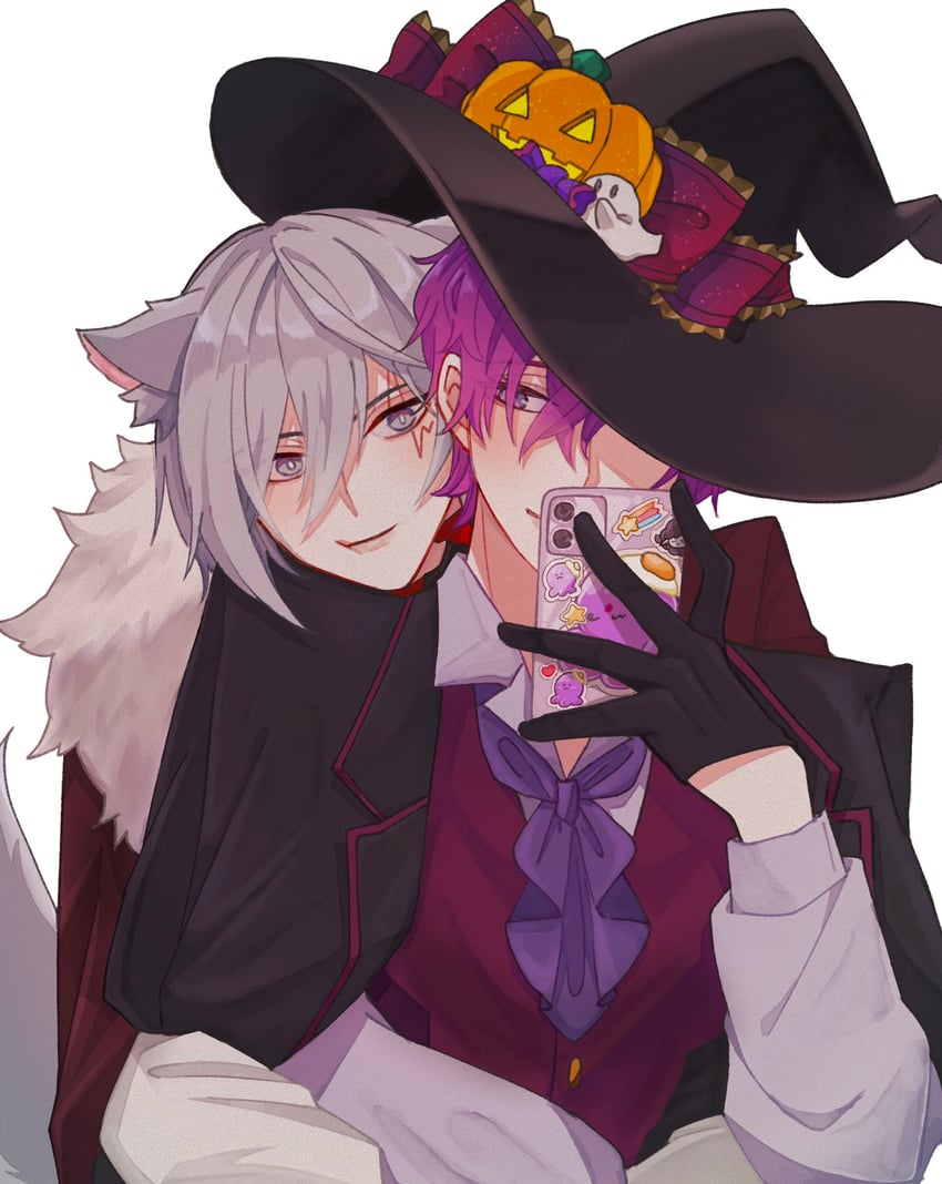 uki violeta and fulgur ovid (nijisanji and 1 more) drawn by poper_83