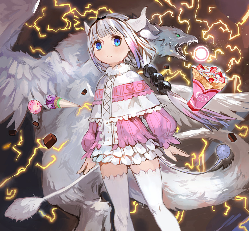 kanna kamui (kobayashi-san chi no maidragon) drawn by toujou_bun