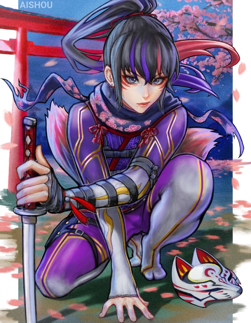 kunimitsu ii (tekken and 1 more) drawn by ai_shou