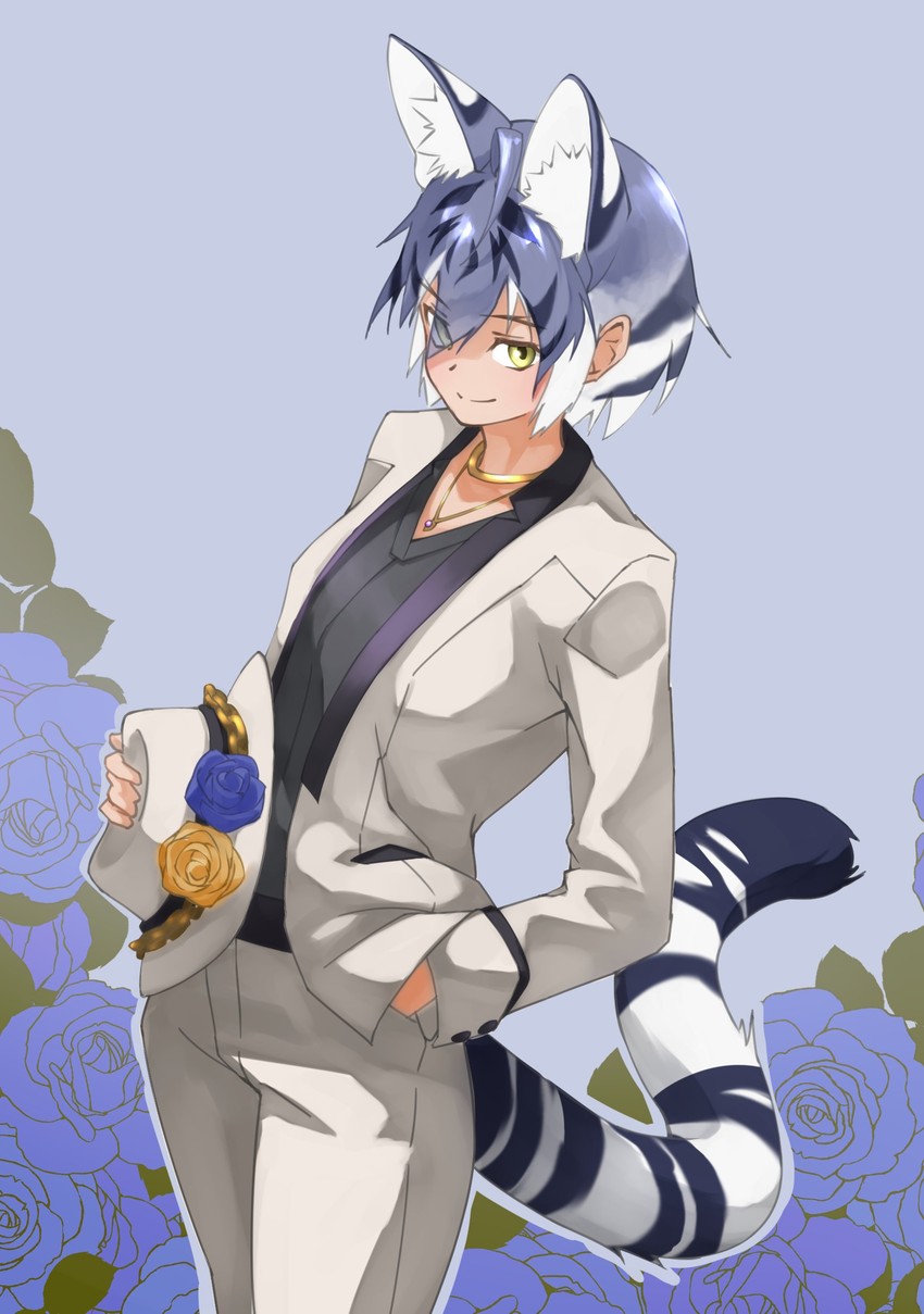 maltese tiger (kemono friends and 1 more) drawn by tanabe_(fueisei)