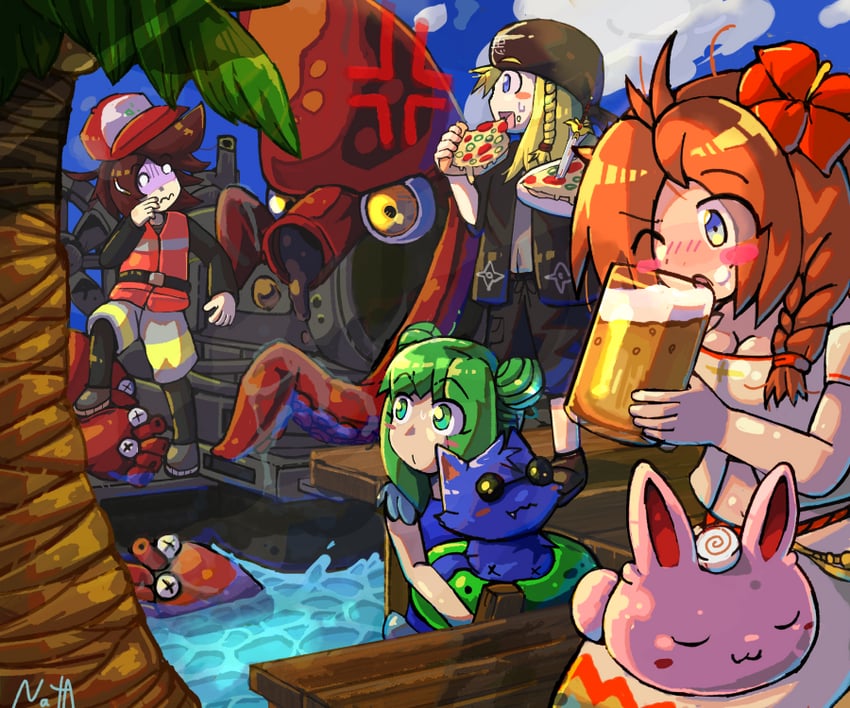 natalie, lance, anna, matt, nolegs, and 3 more (epic battle fantasy) drawn by nat-a-fugue