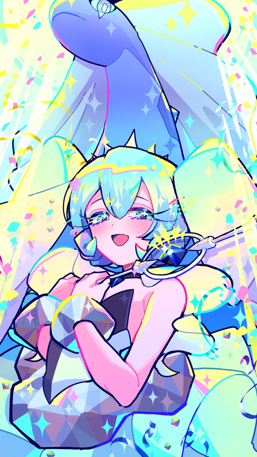 hatsune miku, aurorus, and rock miku (pokemon and 2 more) drawn by mochi_(buchumi10)