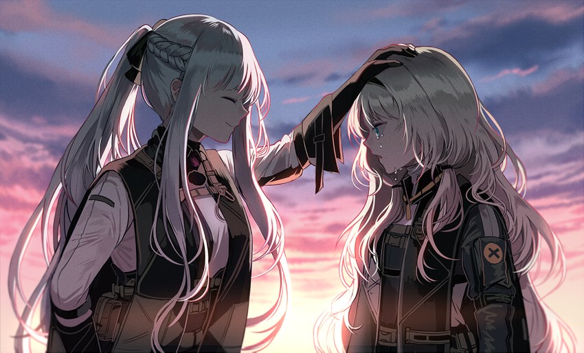 ak-12 and an-94 (girls frontline) drawn by coll 