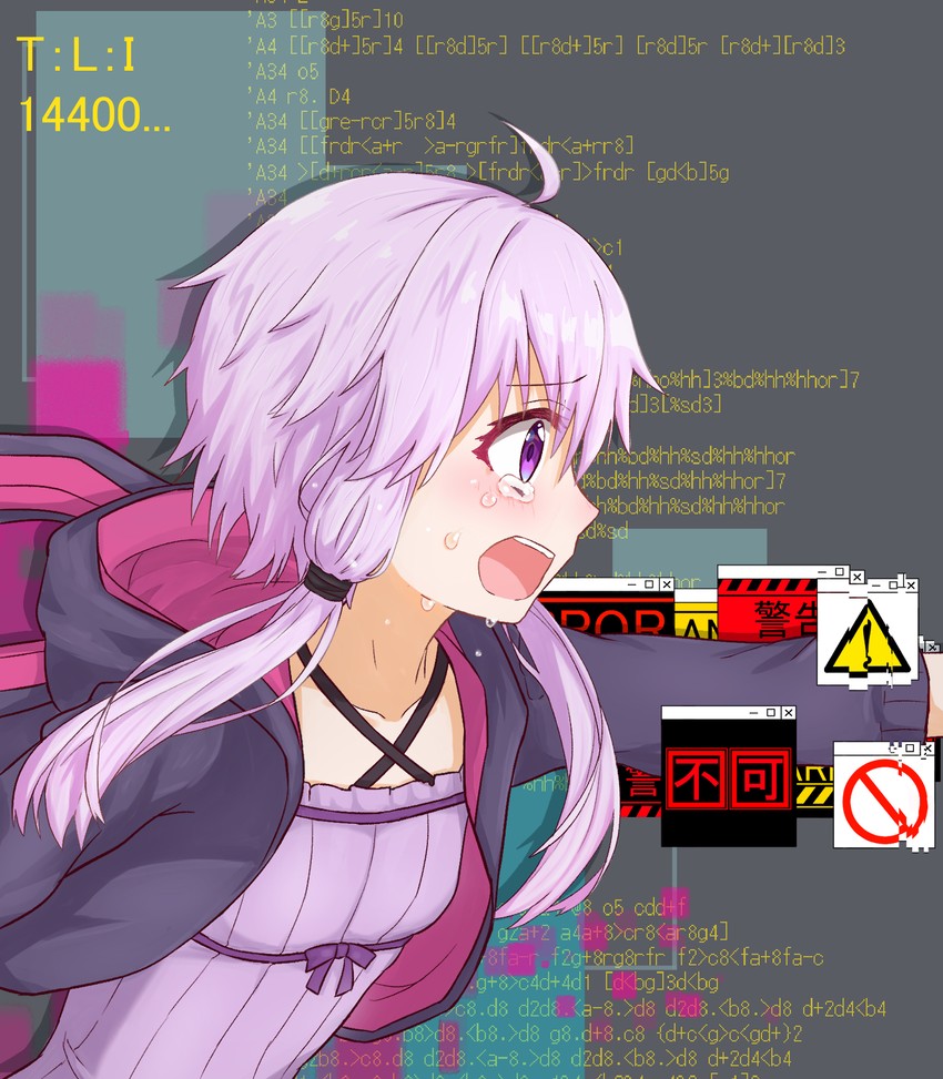 yuzuki yukari (vocaloid and 1 more) drawn by aho_whale