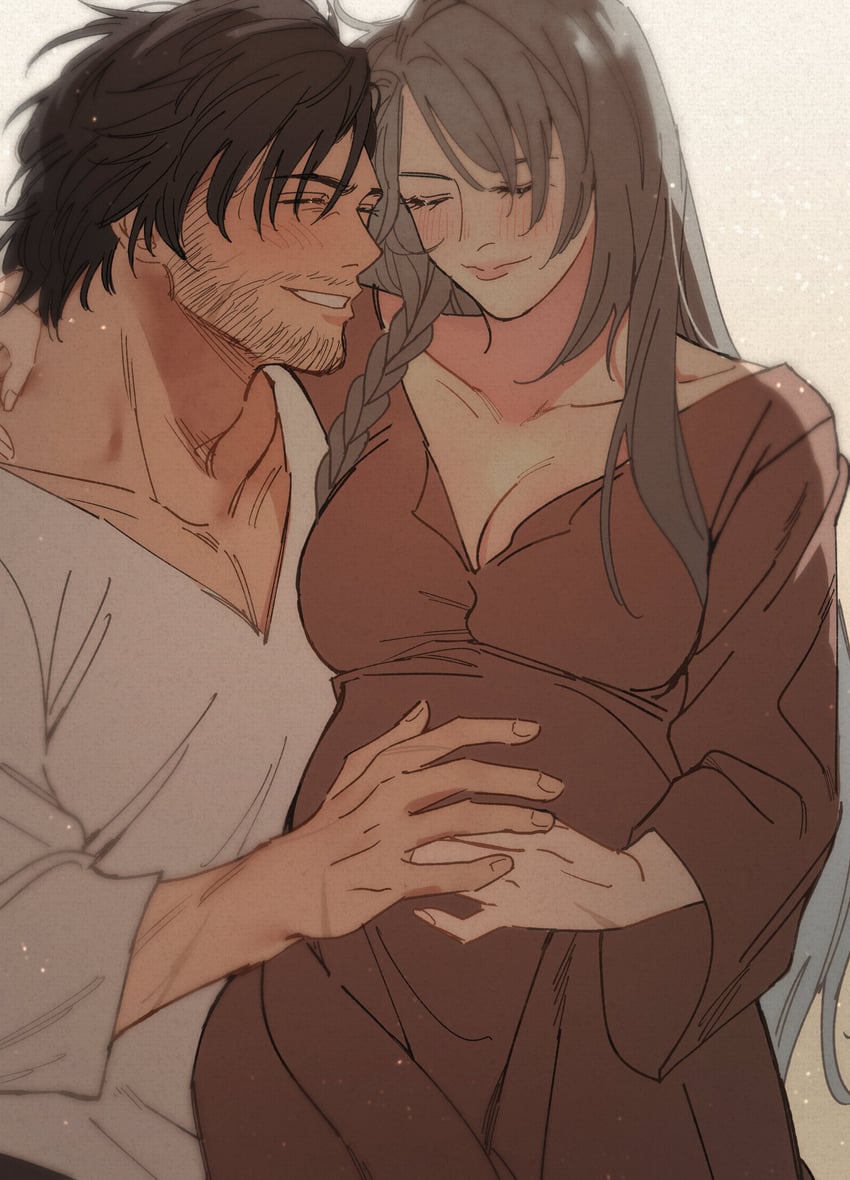 clive rosfield and jill warrick (final fantasy and 1 more) drawn by doopee205