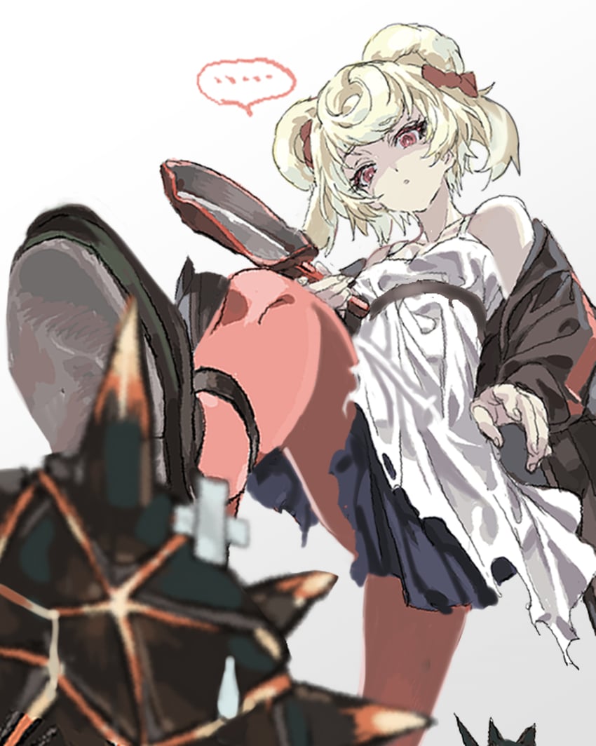 gummy and originium slug (arknights) drawn by nobita_(makoto7060355)