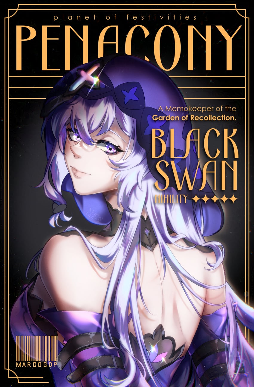 black swan (honkai and 1 more) drawn by margogdp