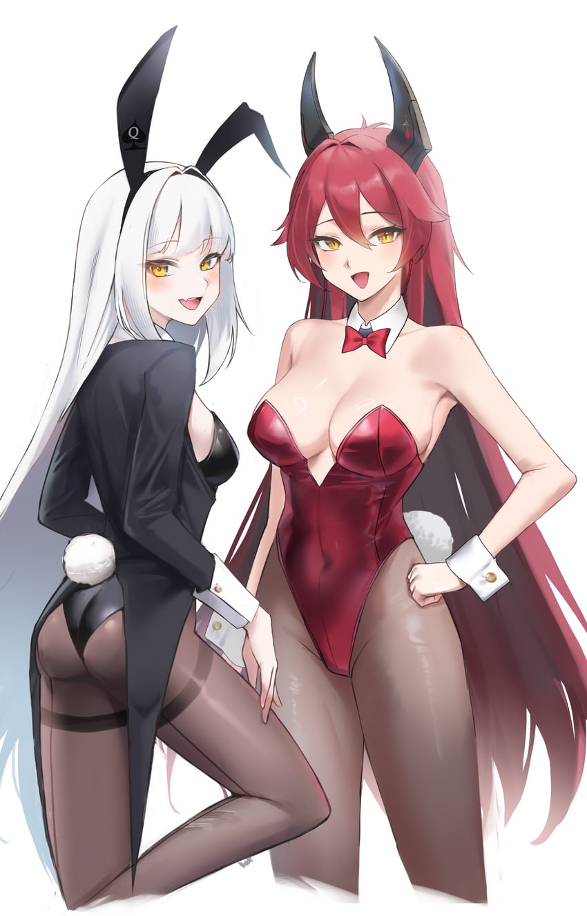red hood and blanc (goddess of victory: nikke) drawn by maviss_03