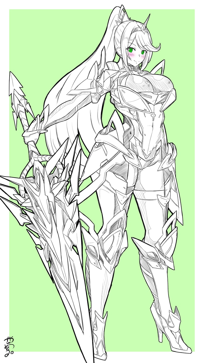 pneuma (xenoblade chronicles and 1 more) drawn by gan-metal