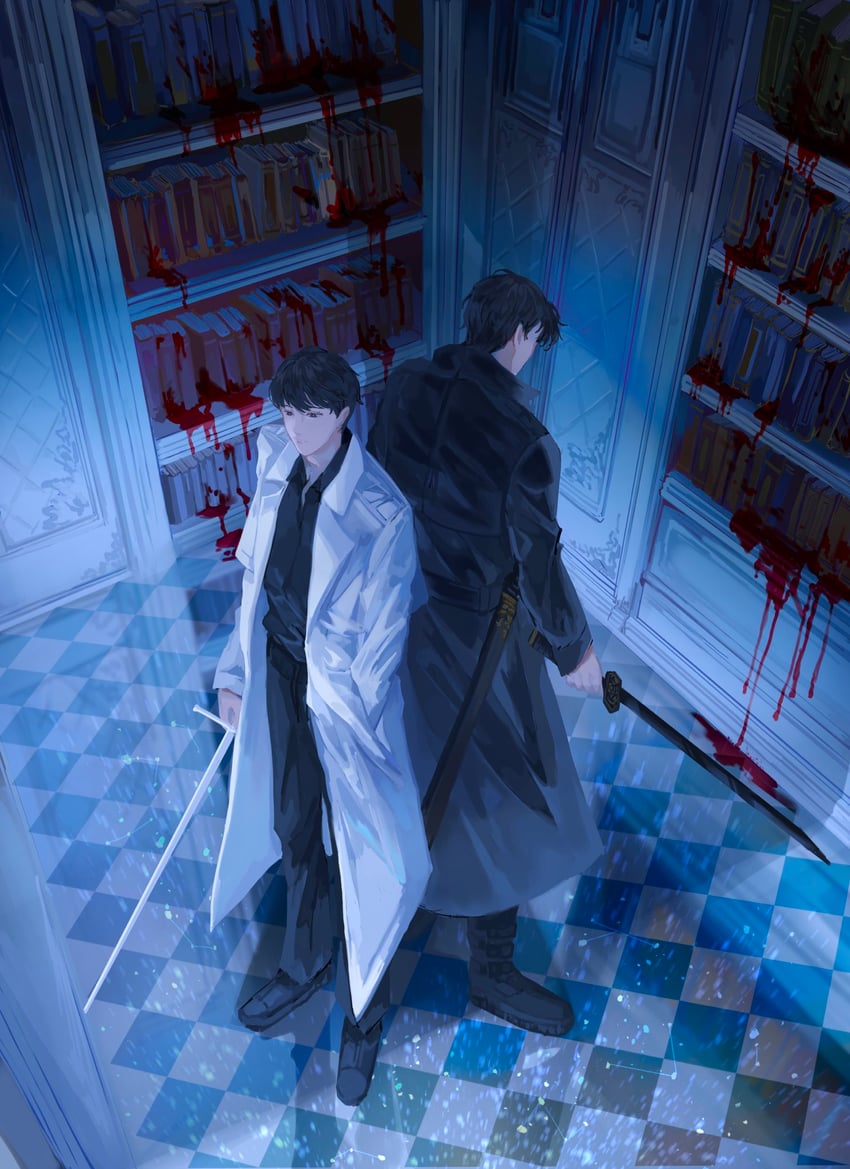 kim dokja and yoo joonghyuk (omniscient reader's viewpoint) drawn by kalouriis